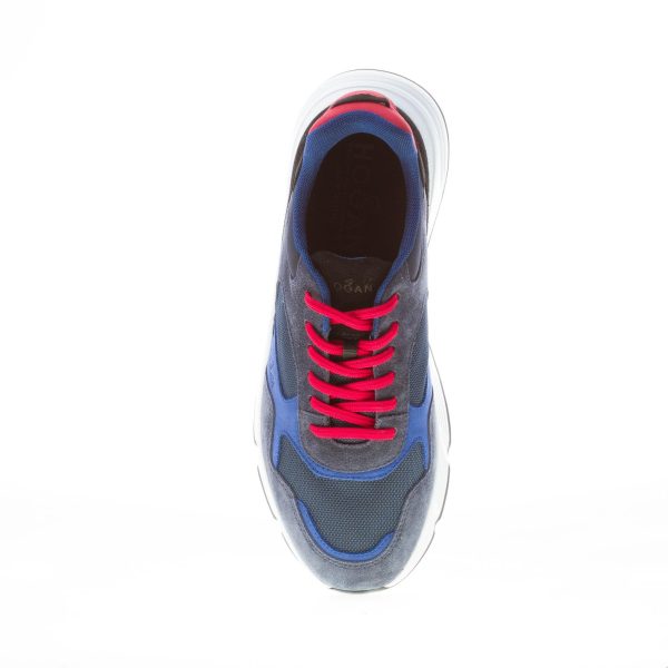 HOGAN uomo Hyperlight sneaker in camoscio e tessuto BLU più rosso - immagine 7