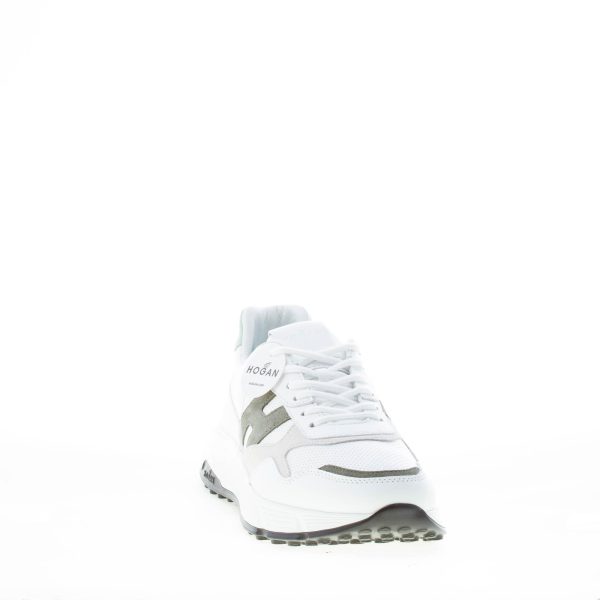 HOGAN uomo Hyperlight sneaker in pelle BIANCO più verde - immagine 2