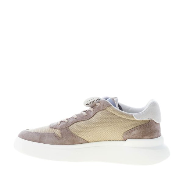 HOGAN uomo H580 sneaker in camoscio GRIGIO TAUPE e tessuto fango - immagine 5