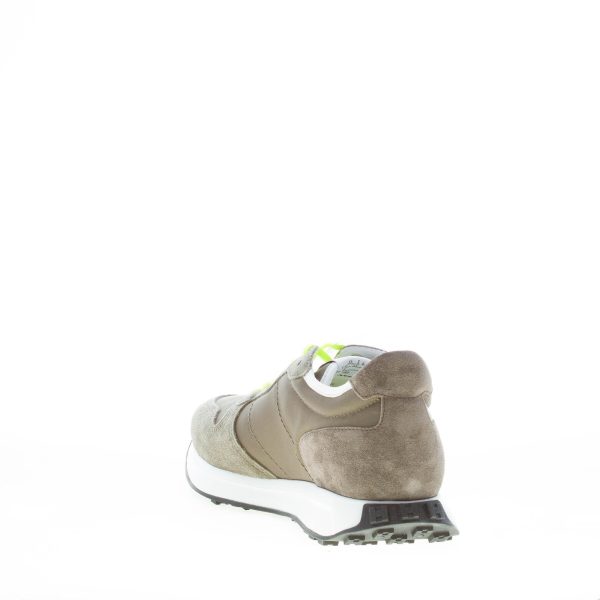 HOGAN uomo H601 sneaker in camoscio e tessuto VERDE MILITARE e bianco - immagine 4