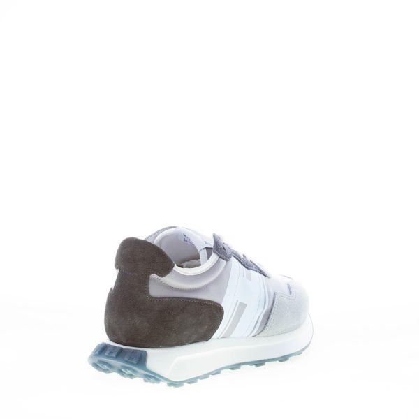 HOGAN uomo H601 sneaker in camoscio e tessuto GRIGIO NERO e BLU - immagine 3