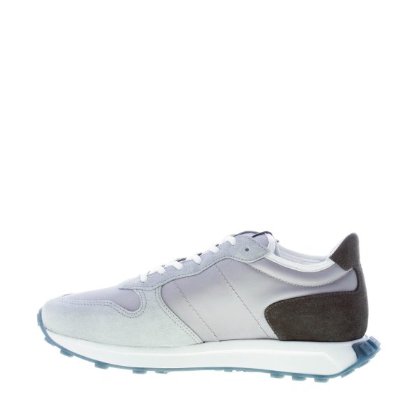 HOGAN uomo H601 sneaker in camoscio e tessuto GRIGIO NERO e BLU - immagine 5