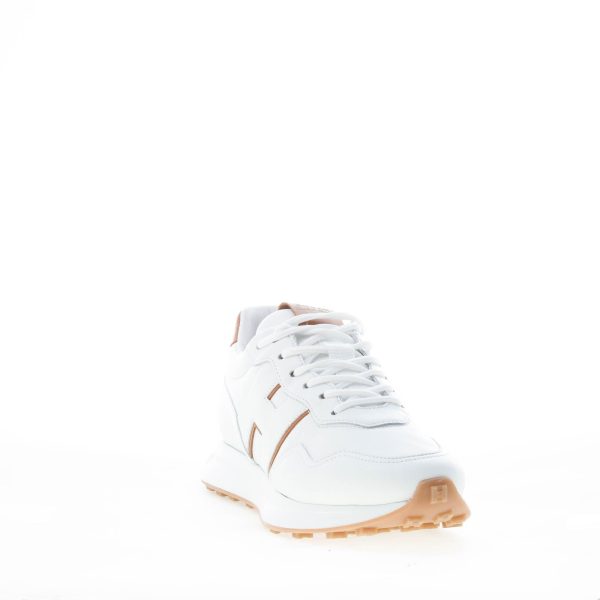 HOGAN uomo H601 sneaker in pelle BIANCO più cuoio - immagine 2