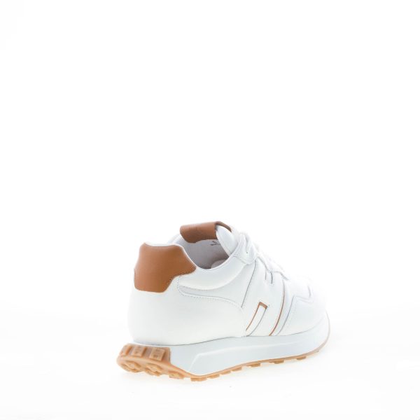 HOGAN uomo H601 sneaker in pelle BIANCO più cuoio - immagine 3