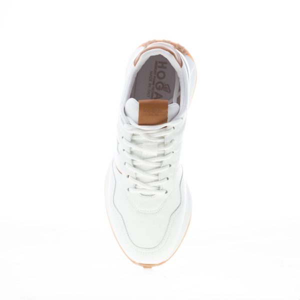 HOGAN uomo H601 sneaker in pelle BIANCO più cuoio - immagine 7