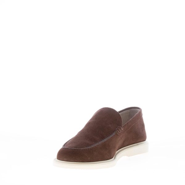 HOGAN uomo mocassino H616 in camoscio TESTA DI MORO con vaschetta. Suola in gomma - immagine 6