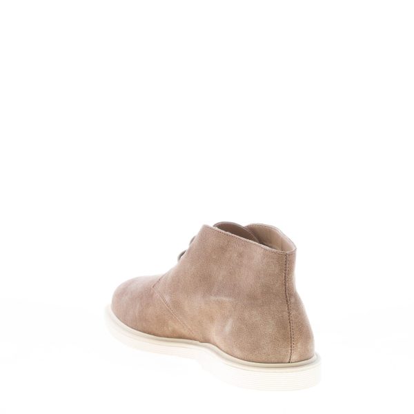 HOGAN uomo H616 polacchino in pelle scamosciata MARRONE. Suola gomma - immagine 4