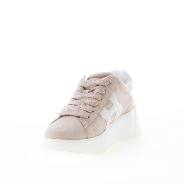 HOGAN donna sneaker Rebel H562 in camoscio BEIGE più bianco - immagine 6
