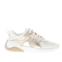 HOGAN donna sneaker H597 in pelle e tessuto lurex AVORIO e ORO