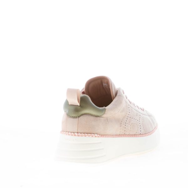 HOGAN donna Rebel sneaker in camoscio BEIGE più rosa - immagine 3