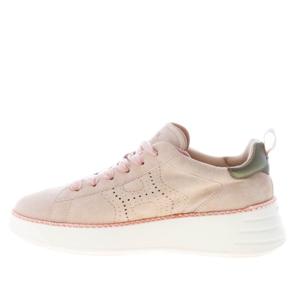 HOGAN donna Rebel sneaker in camoscio BEIGE più rosa - immagine 5