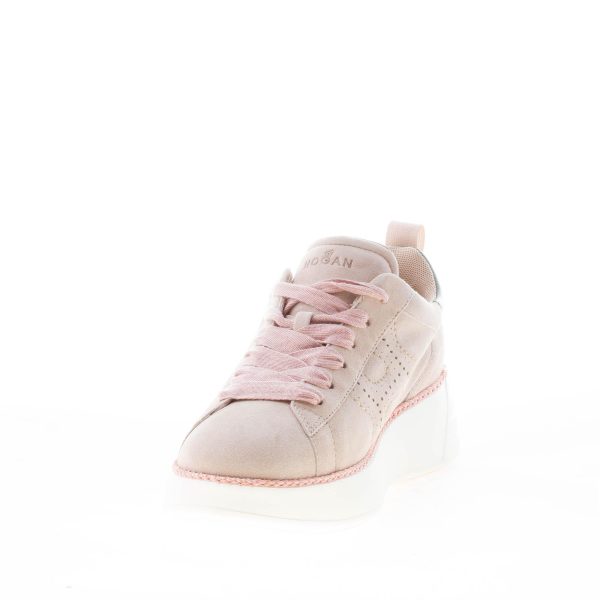 HOGAN donna Rebel sneaker in camoscio BEIGE più rosa - immagine 6