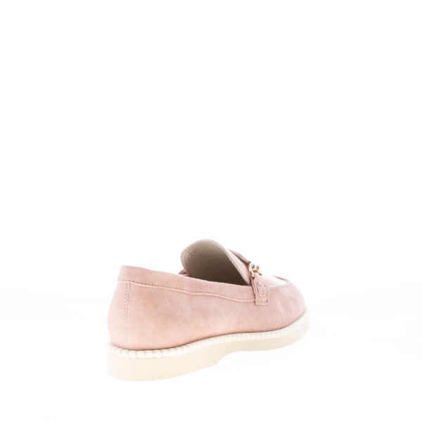 HOGAN donna mocassino H642 destrutturato in camoscio ROSA ANTICO con accessorio H smaltato - immagine 3