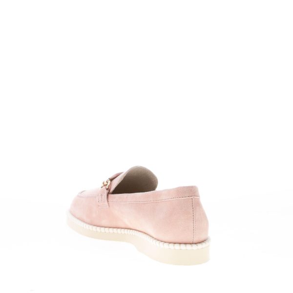 HOGAN donna mocassino H642 destrutturato in camoscio ROSA ANTICO con accessorio H smaltato - immagine 4