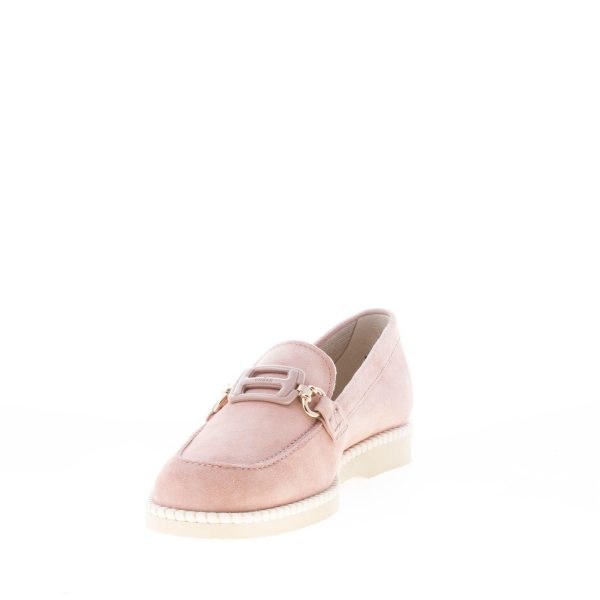 HOGAN donna mocassino H642 destrutturato in camoscio ROSA ANTICO con accessorio H smaltato - immagine 6