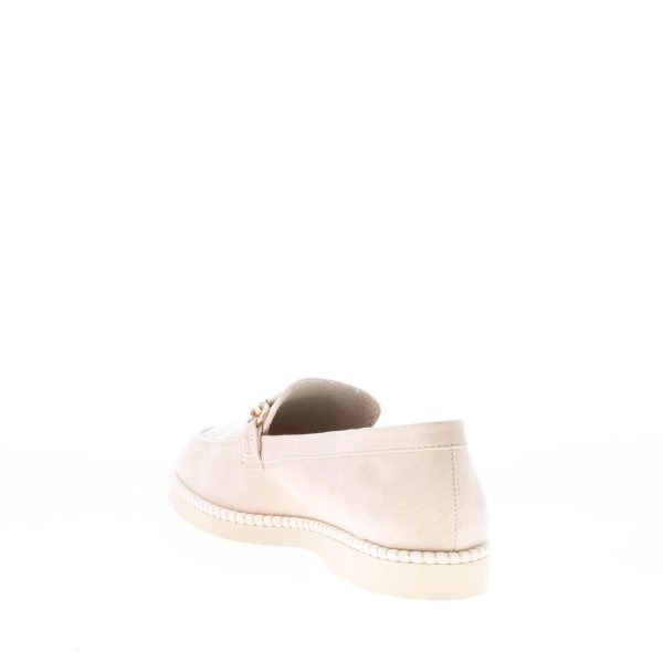 HOGAN donna mocassino H642 destrutturato in camoscio BEIGE con accessorio H smaltato - immagine 4