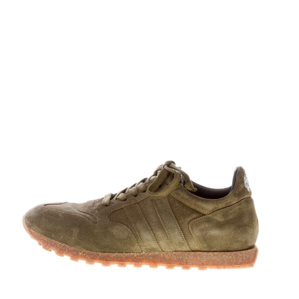 ALBERTO FASCIANI uomo sneaker artigianale Sport 6500 in camoscio VERDE