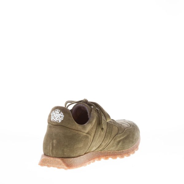 ALBERTO FASCIANI uomo sneaker artigianale Sport 6500 in camoscio VERDE - immagine 4