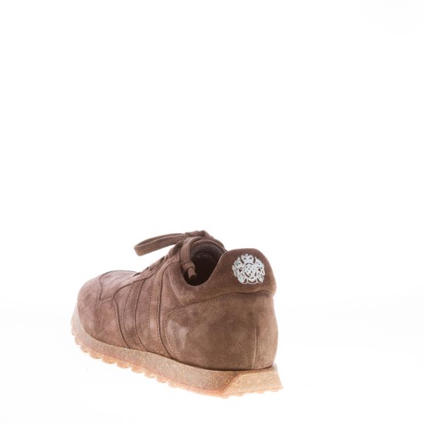 ALBERTO FASCIANI uomo sneaker artigianale Sport 6500 in velour MARRONE - immagine 3