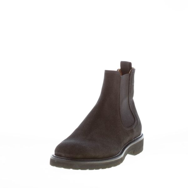 MILLE885 uomo stivaletto Chelsea in crosta NERO. Suola gomma - immagine 2