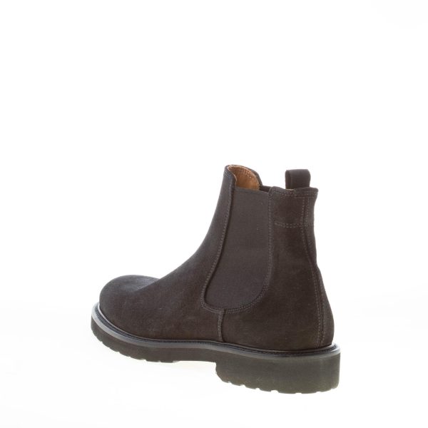 MILLE885 uomo stivaletto Chelsea in crosta NERO. Suola gomma - immagine 3