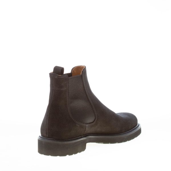 MILLE885 uomo stivaletto Chelsea in crosta NERO. Suola gomma - immagine 4