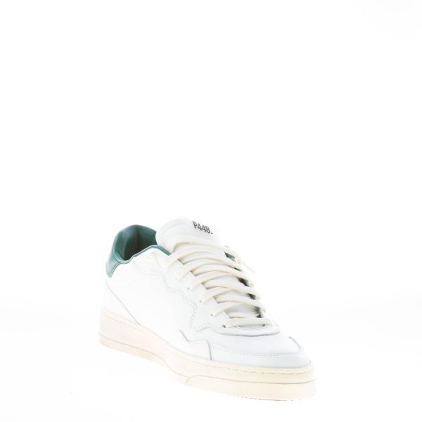 P448 uomo sneaker Bali in pelle BIANCO più VERDE - immagine 6