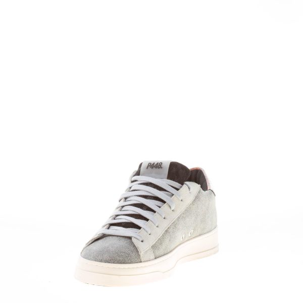 P448 uomo sneaker Jack in pelle stampata e camoscio GRIGIO - immagine 2