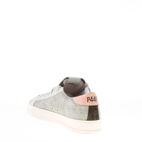 P448 uomo sneaker Jack in pelle stampata e camoscio GRIGIO - immagine 3