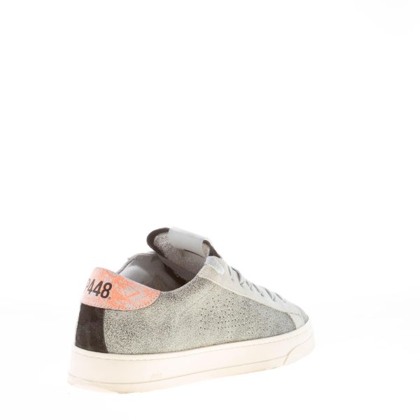 P448 uomo sneaker Jack in pelle stampata e camoscio GRIGIO - immagine 4