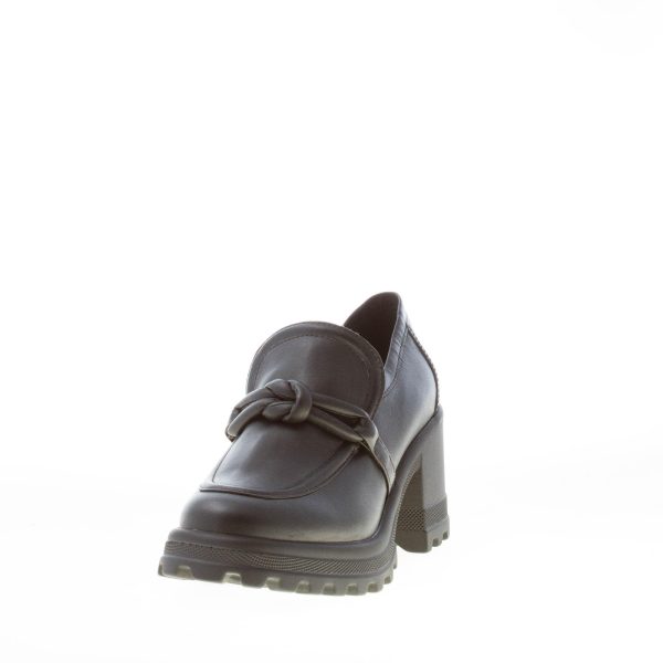 VOILE BLANCHE donna mocassino Carine in nappa NERO. Tacco 6 cm - immagine 2