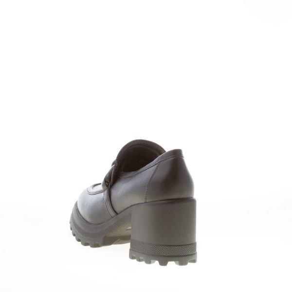 VOILE BLANCHE donna mocassino Carine in nappa NERO. Tacco 6 cm - immagine 3