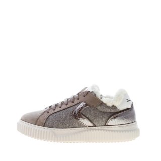 VOILE BLANCHE donna sneaker Lipari in nabuk e feltro GRIGIO ANTRACITE