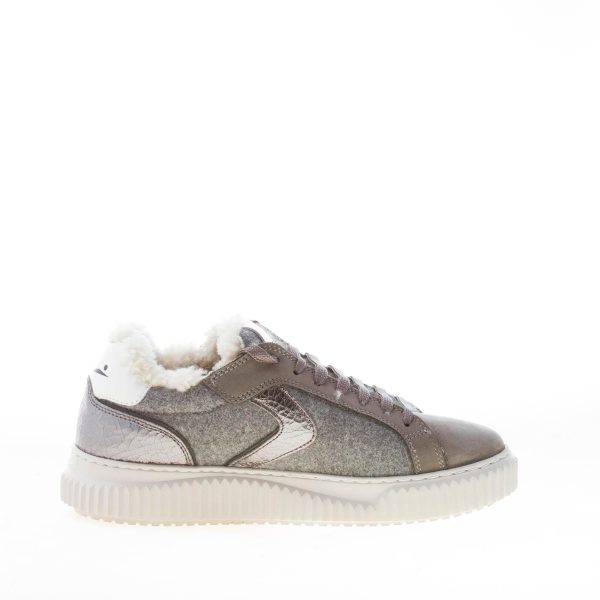 VOILE BLANCHE donna sneaker Lipari in nabuk e feltro GRIGIO ANTRACITE - immagine 5