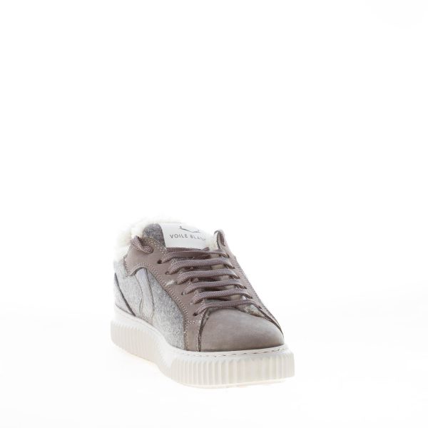 VOILE BLANCHE donna sneaker Lipari in nabuk e feltro GRIGIO ANTRACITE - immagine 6