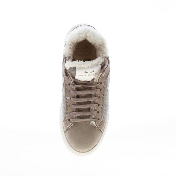 VOILE BLANCHE donna sneaker Lipari in nabuk e feltro GRIGIO ANTRACITE - immagine 7