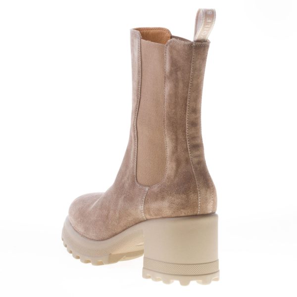 VOILE BLANCHE donna stivaletto elasticizzato Claire in camoscio GRIGIO. Tacco 6 cm - immagine 3