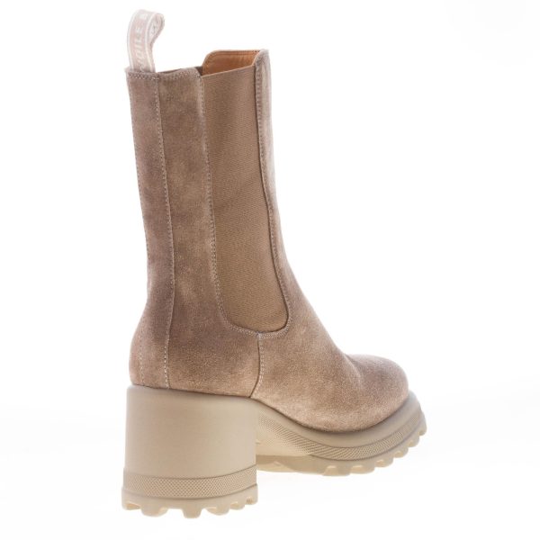 VOILE BLANCHE donna stivaletto elasticizzato Claire in camoscio GRIGIO. Tacco 6 cm - immagine 4