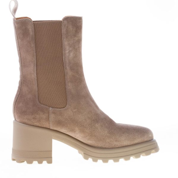 VOILE BLANCHE donna stivaletto elasticizzato Claire in camoscio GRIGIO. Tacco 6 cm - immagine 5