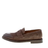 GREEN GEORGE uomo mocassino in crosta TORTORA con mascherina penny. Suola cuoio