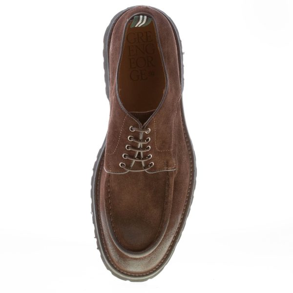 GREEN GEORGE uomo scarpa allacciata in crosta TESTA DI MORO con vaschetta. Suola gomma - immagine 6