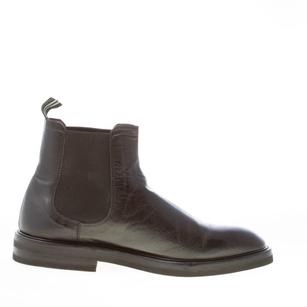 GREEN GEORGE uomo stivaletto Beatles in morbida pelle washed NERO. Suola gomma - immagine 5