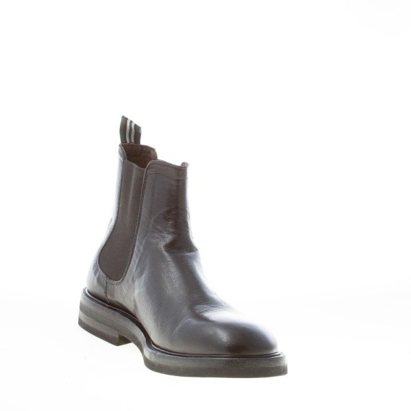 GREEN GEORGE uomo stivaletto Beatles in morbida pelle washed NERO. Suola gomma - immagine 6