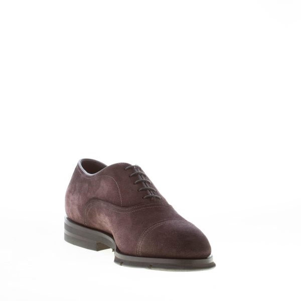 SANTONI uomo scarpa francesina Goodyear in camoscio PEPE. Suola gomma - immagine 6