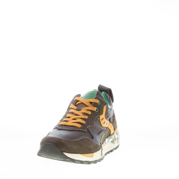VOILE BLANCHE uomo sneaker Bholt in camoscio e tessuto tecnico VERDE ARMY e NERO - immagine 2