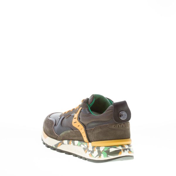 VOILE BLANCHE uomo sneaker Bholt in camoscio e tessuto tecnico VERDE ARMY e NERO - immagine 3