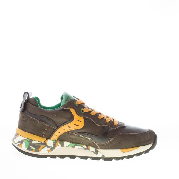 VOILE BLANCHE uomo sneaker Bholt in camoscio e tessuto tecnico VERDE ARMY e NERO - immagine 5