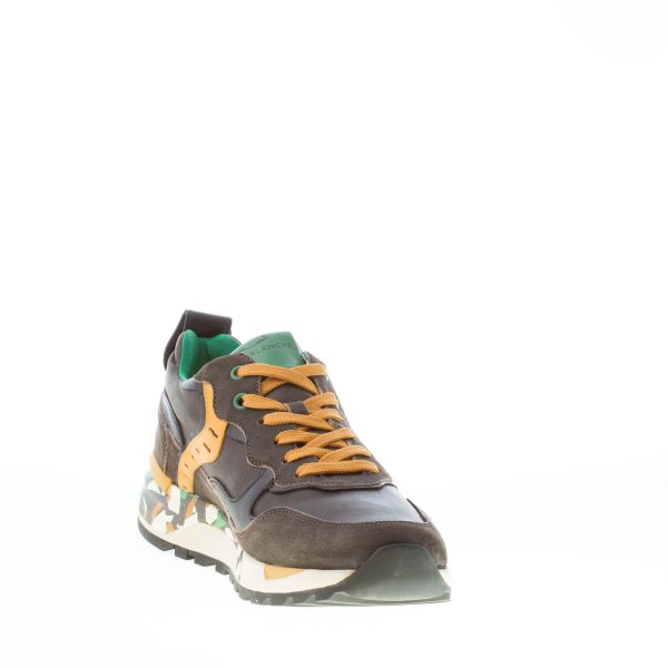 VOILE BLANCHE uomo sneaker Bholt in camoscio e tessuto tecnico VERDE ARMY e NERO - immagine 6