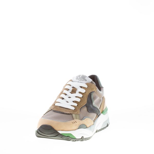 VOILE BLANCHE uomo sneaker Khilian in camoscio e tessuto SABBIA  e TAUPE - immagine 2