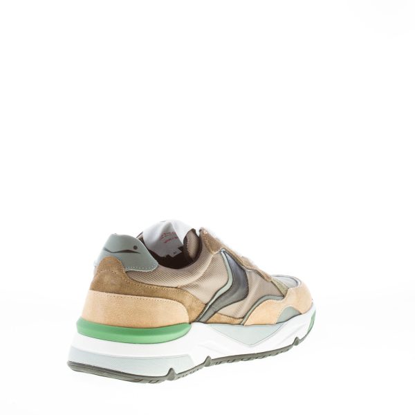 VOILE BLANCHE uomo sneaker Khilian in camoscio e tessuto SABBIA  e TAUPE - immagine 4